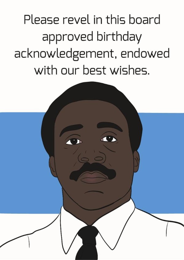 Funny Birthday Card - Severance - Mr Milchick created by MellyPopps