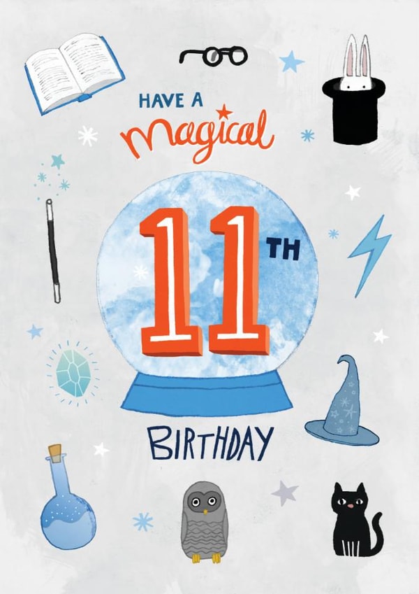 Classic 11th Birthday - For Him - Magic created by Pencilface