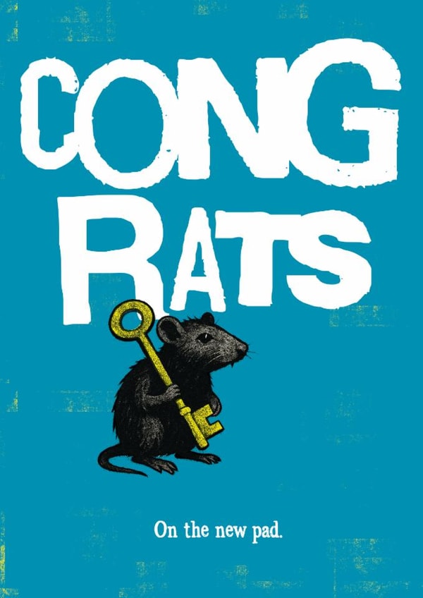 Punny New Home Card - Rat - New Pad created by Tainted Genie