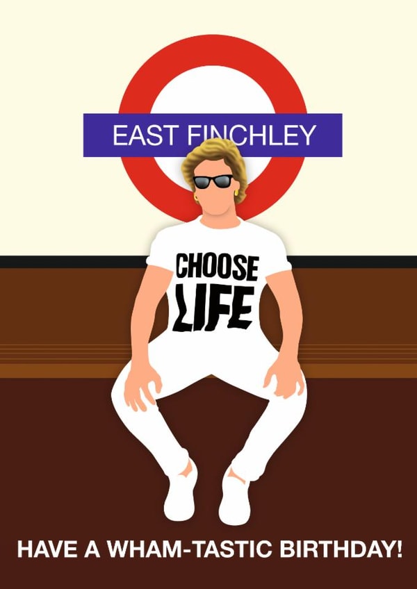 Fun Birthday Card - George Michael - Wham created by Paul Jones