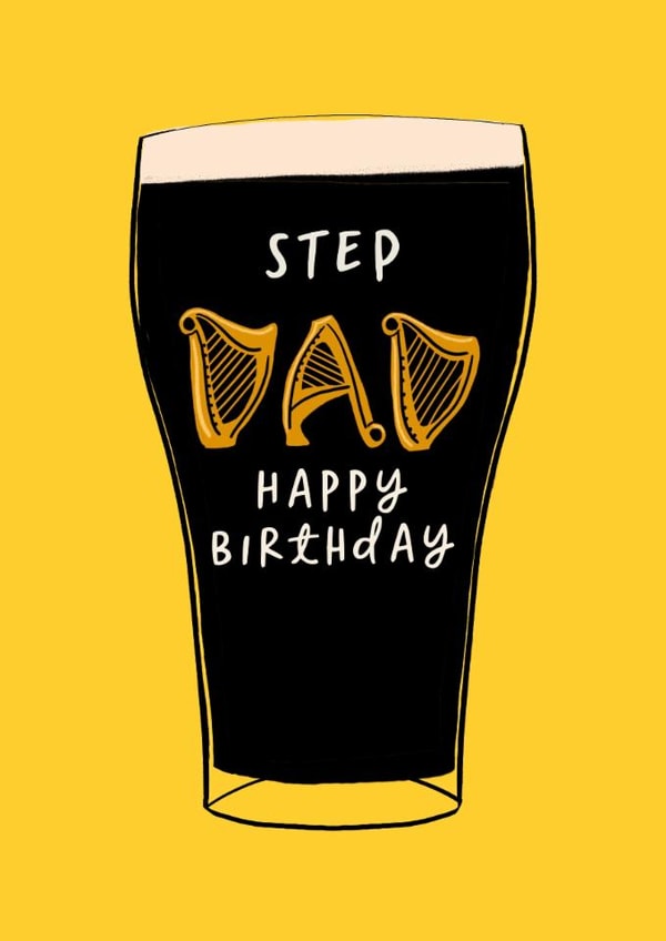 Classic Birthday Card - For Step Dad - Guinness created by patternmuse