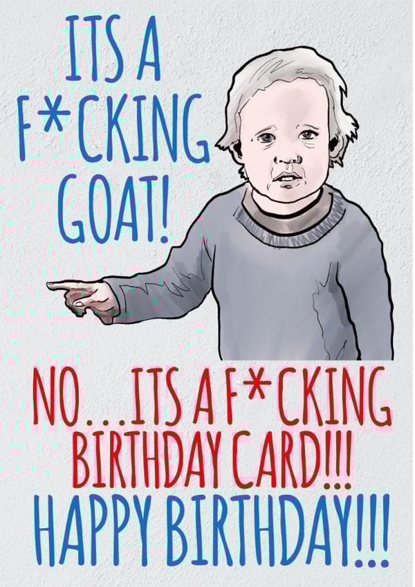 Birthday Card Its a f*cking card Funny Card created by Glen Stone
