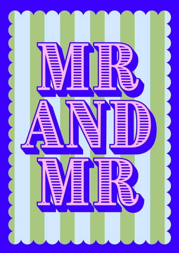 Classic Wedding Card - Mr And Mr created by Nina Bombina