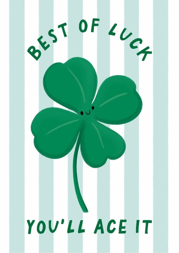 Cute Good Luck Card - Best Of Luck - You'll Ace It created by Painted Parasol Studio