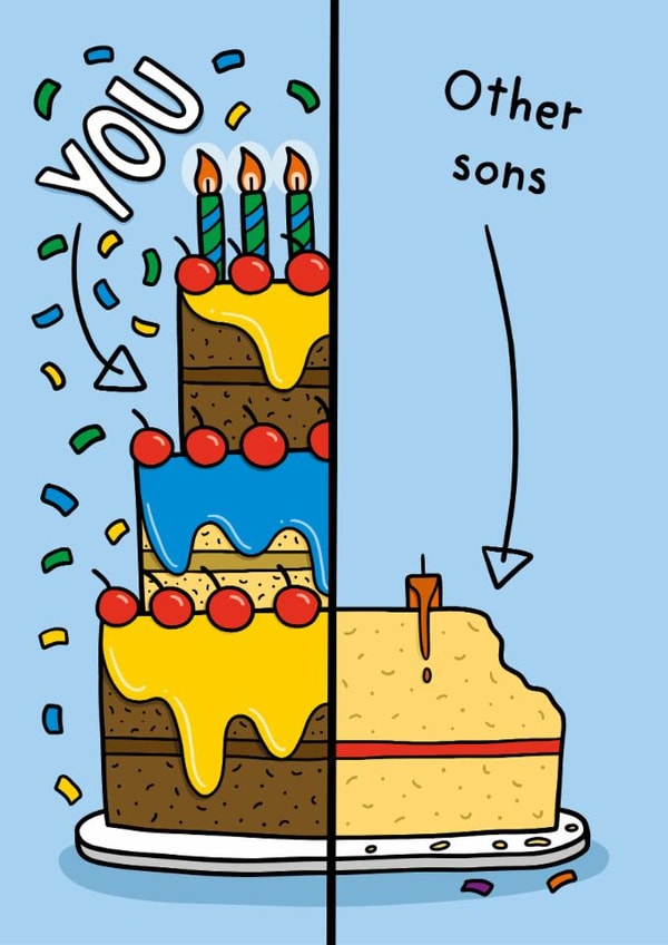 Funny Birthday Card - For Son - Cake created by TeePee Creations