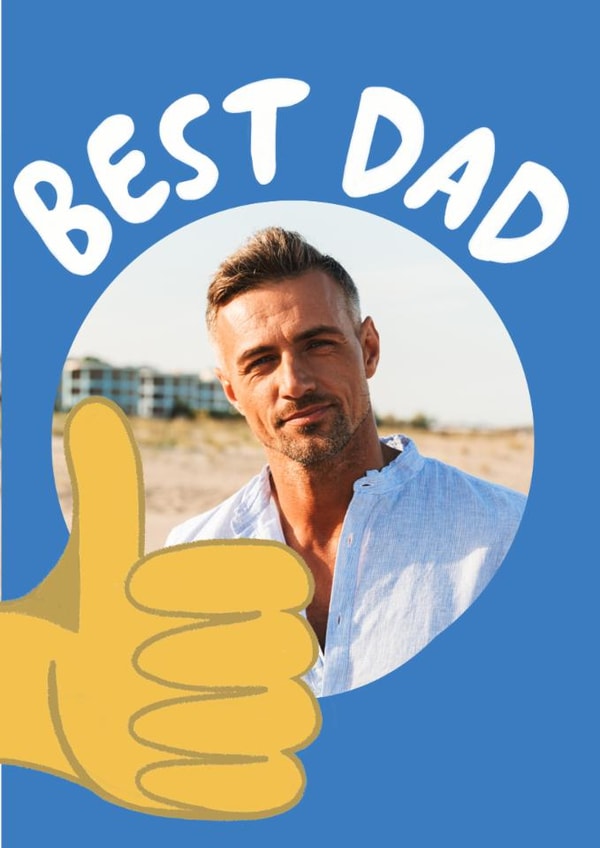 Fun Father's Day Card - Thumbs Up - Best Dad created by @AimeeStevens.Design