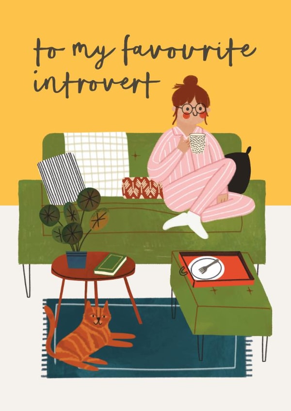 Cute Birthday Card - For Her - To My Favourite Introvert created by AbiGoLucky