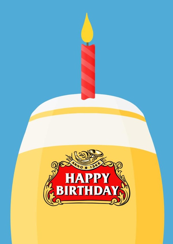 Fun Birthday Card - Stella Artois - For Him created by Pink Peach Cards