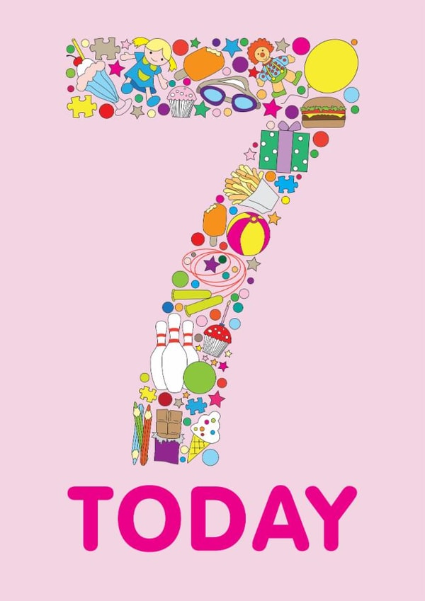 Classic Birthday Card - 7th - Toys created by mrs L cards