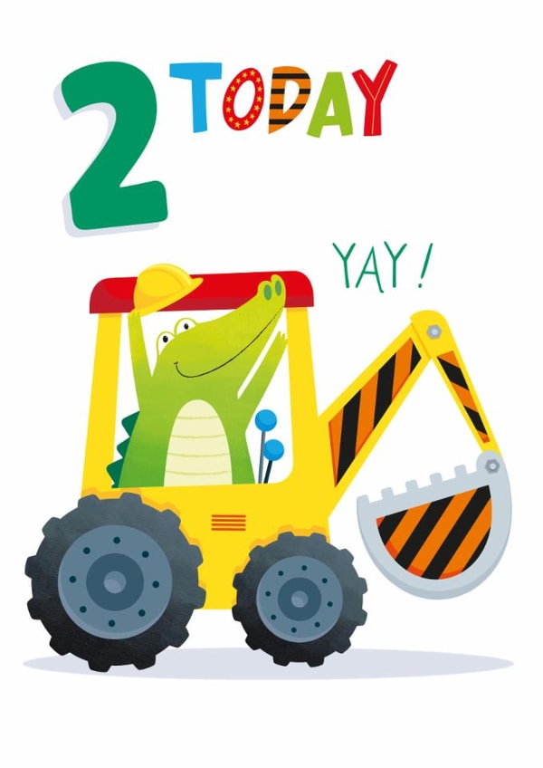 Cute Birthday Card - 2nd - Crocodile created by Sarah Pitt