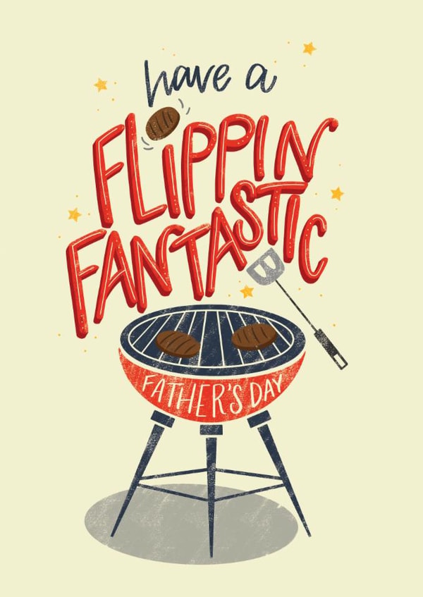 Classic Father's Day Card - Flippin' Fantastic - Barbecue created by Cindy Reynolds