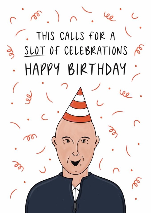 Liverpool FC Birthday Card - Arne Slot - Pun created by Muses & May