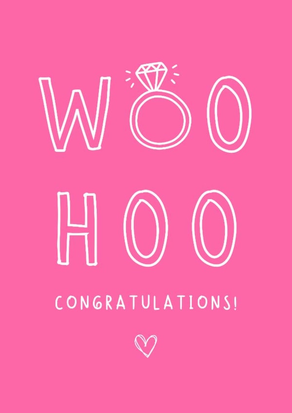 Fun Engagement Card - Woo Hoo - Ring created by Spark and Wild