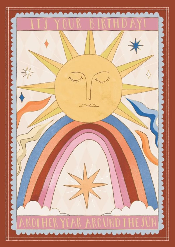 Pretty Birthday Card - Another Year Around The Sun created by Great British Card Company