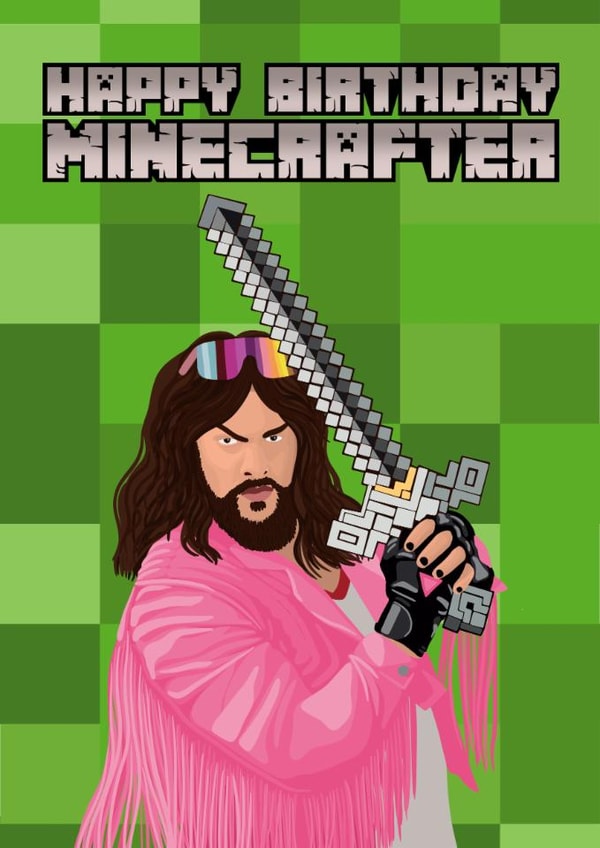 Minecraft Birthday Card - Movie - Garett created by Pink Peach Cards