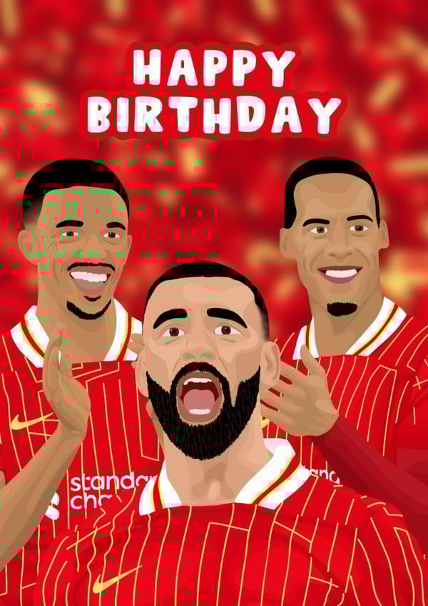 Liverpool Birthday Card - Premier League Champions - Players created by Pink Peach Cards