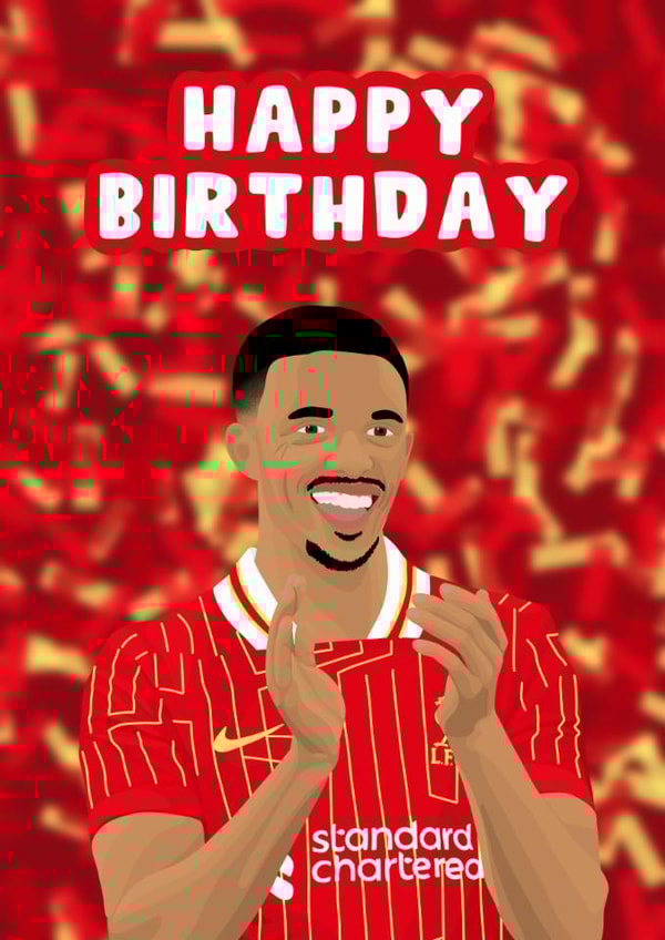 LFC Birthday Card - Premier League Champions - Trent Alexander-Arnold created by Pink Peach Cards