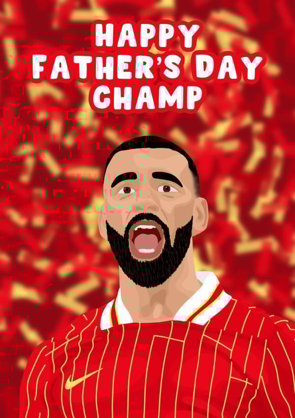 LFC Father's Day Card - Premier League Champions - Mo Salah created by Pink Peach Cards