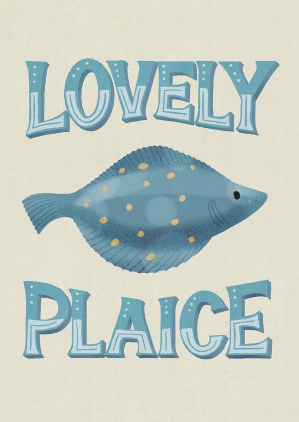 Cute New Home Card - Fish Pun - Lovely Plaice created by Silky Rose Design