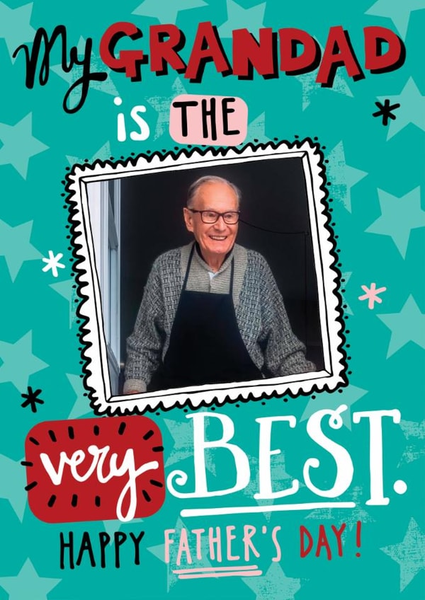 Classic Father's Day Card - Very Best Grandad created by Beverley Hopwood Illustration
