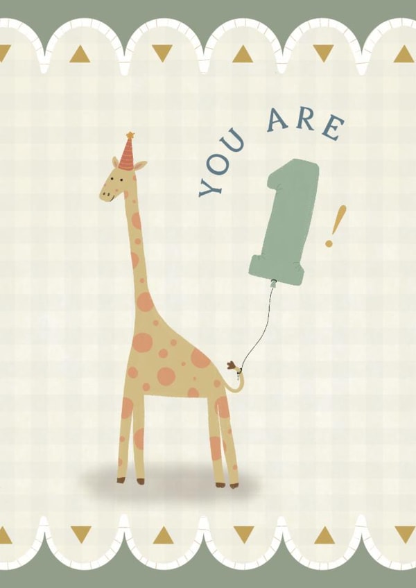 Cute 1st Birthday Card - You Are 1 - Giraffe created by Ellice Owens Designs