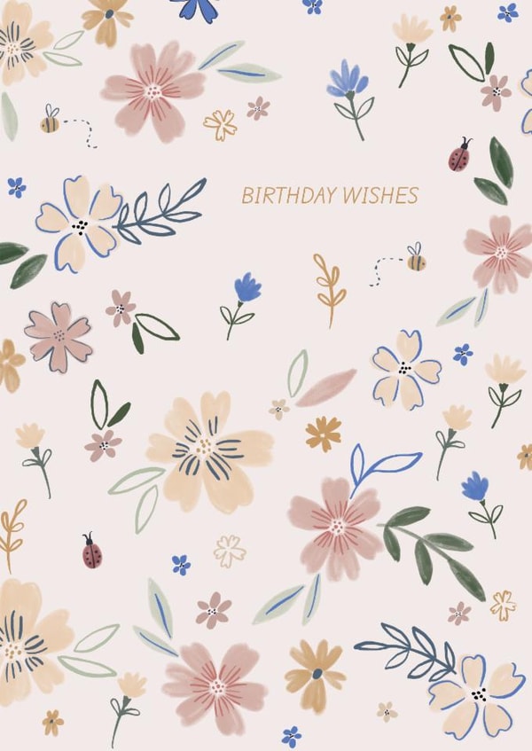 Pretty Birthday Card - For Her - Flowers created by Laura Pantony