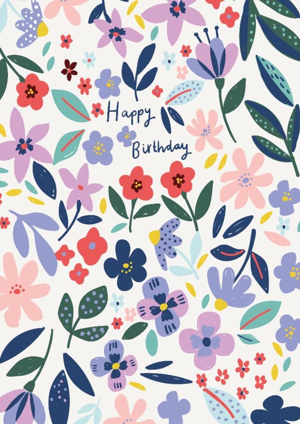 Pretty Birthday Card - Flowers - For Her created by Laura Pantony