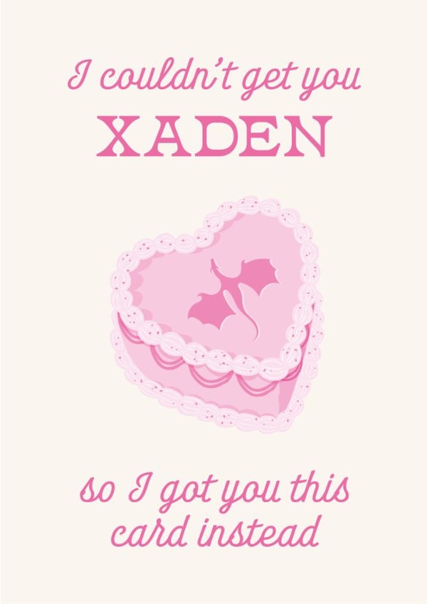 Funny Birthday Card - Fourth Wing - Xaden created by Good Girls Book Club