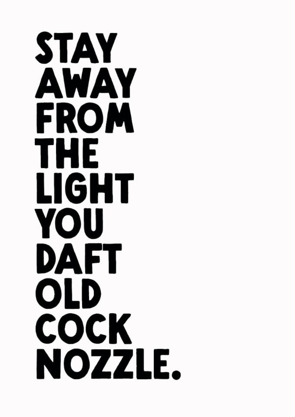 Funny Birthday Card - Cock Nozzle created by The Buddy Fernandez Card Co.