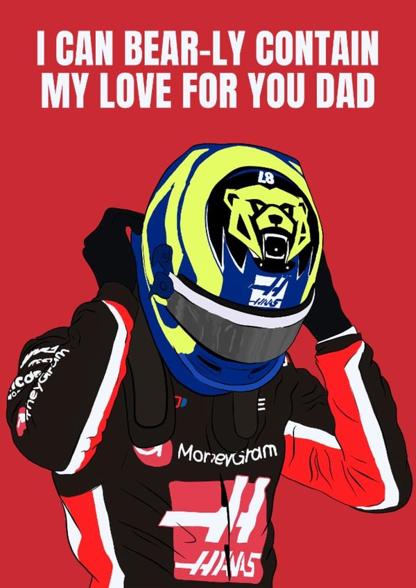 Punny Father's Day Card - Formula One - Ollie Bearman created by DanAllen20