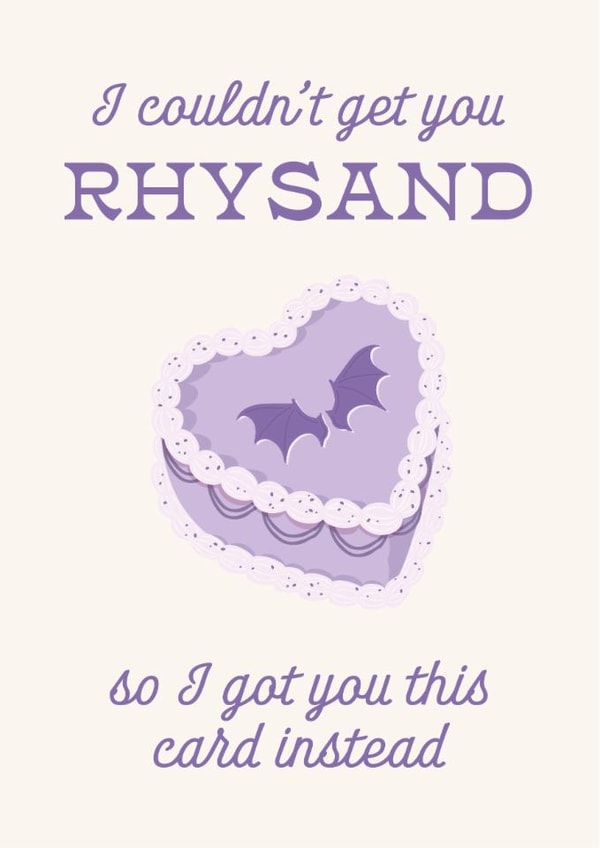 Funny Birthday Card - ACOTAR - Rhysand created by Good Girls Book Club