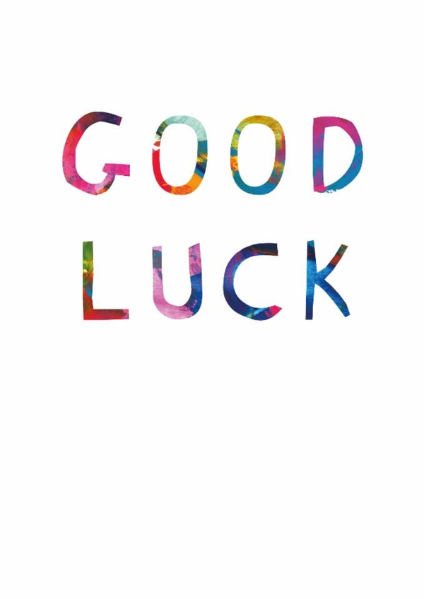 Classic Good Luck Card - Collaged Typography created by size3art