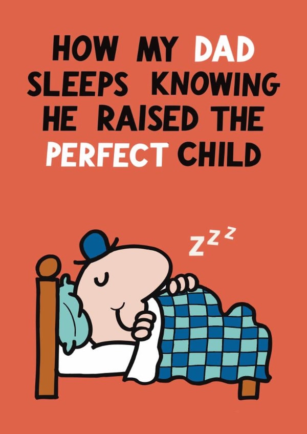 Funny Father's Day Card - From The Perfect Child - Mr.Men created by Mr. Men