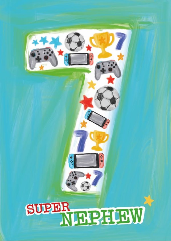 Classic Birthday Card - 7th - Super Nephew created by Rulu