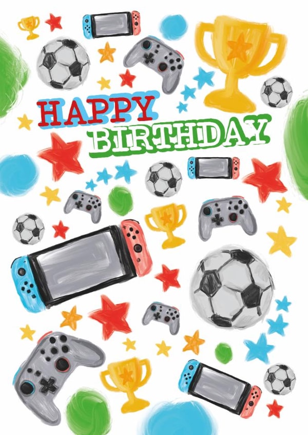 Classic Birthday Card - Gaming - Football created by Rulu