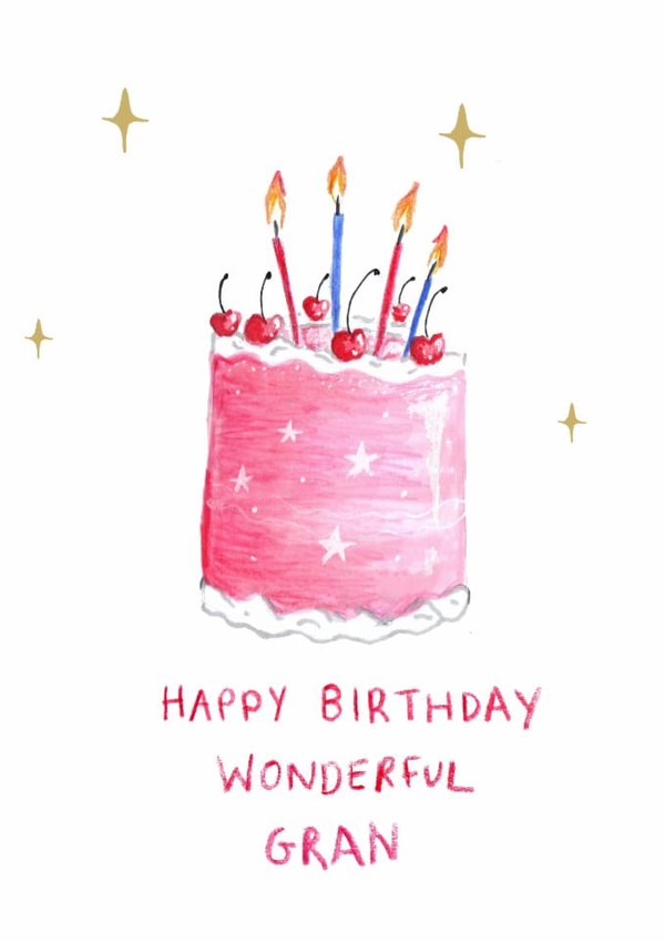 Classic Birthday Card - Wonderful Gran created by HCD Illustration
