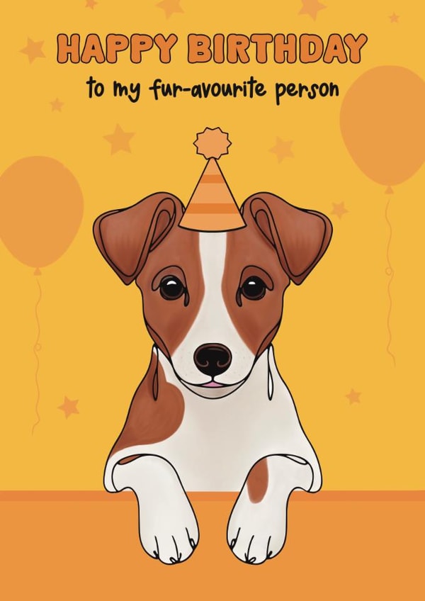 Cute Birthday Card - Jack Russell - From The Dog created by Choo Choo 