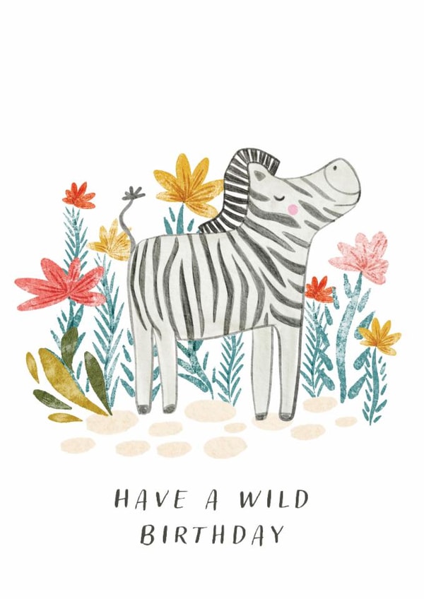 Cute Birthday Card - Zebra created by Nikita Jariwala