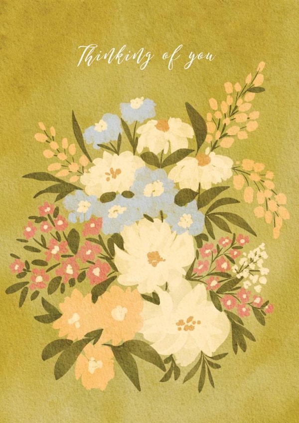 Classic Thinking Of You Card - Floral Bouquet created by Nikita Jariwala