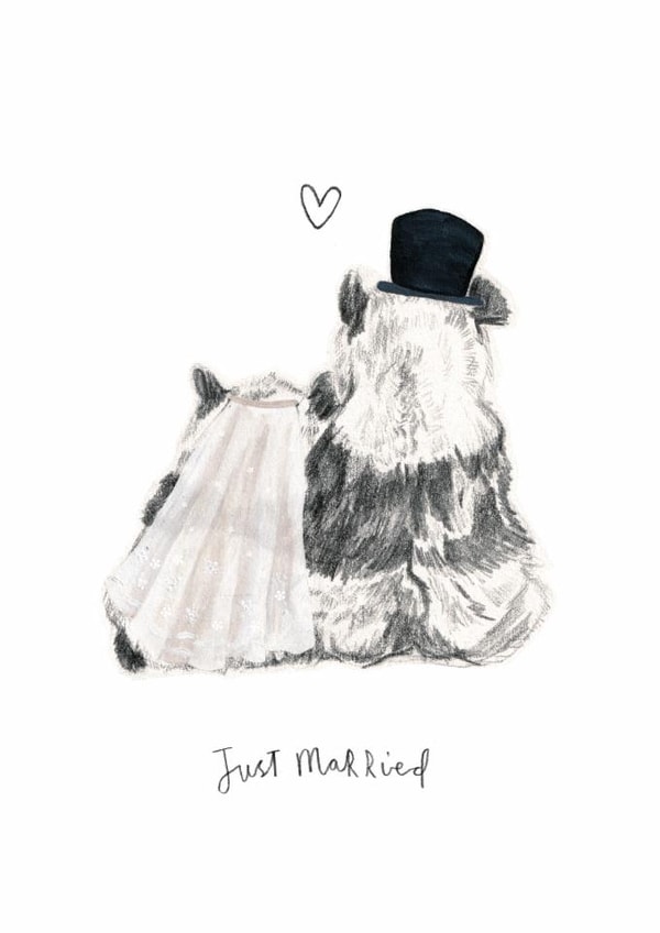 Cute Just married card for Newly weds created by Halle-lula P