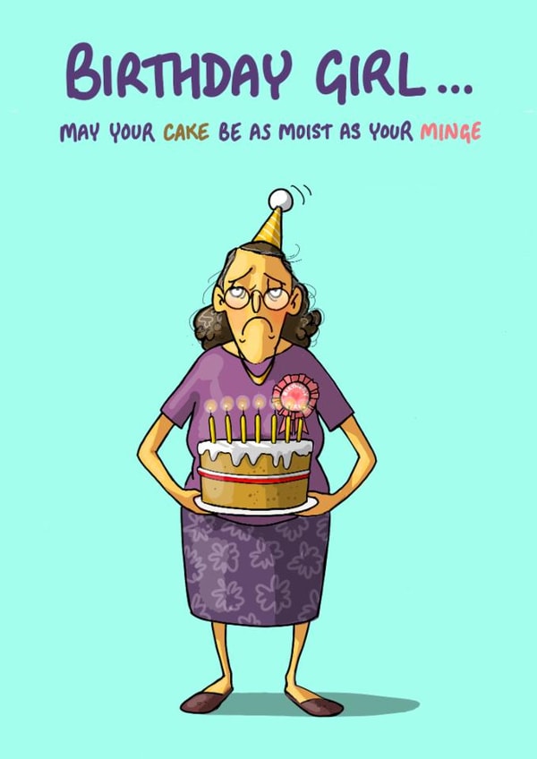Rude Birthday Card - For Her - Cake created by Bryony Jackson Walters
