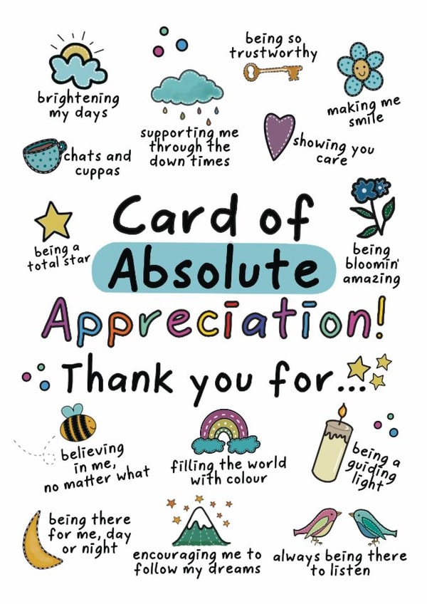 Cute Thank You Card - Appreciation created by And You Can Quote Me