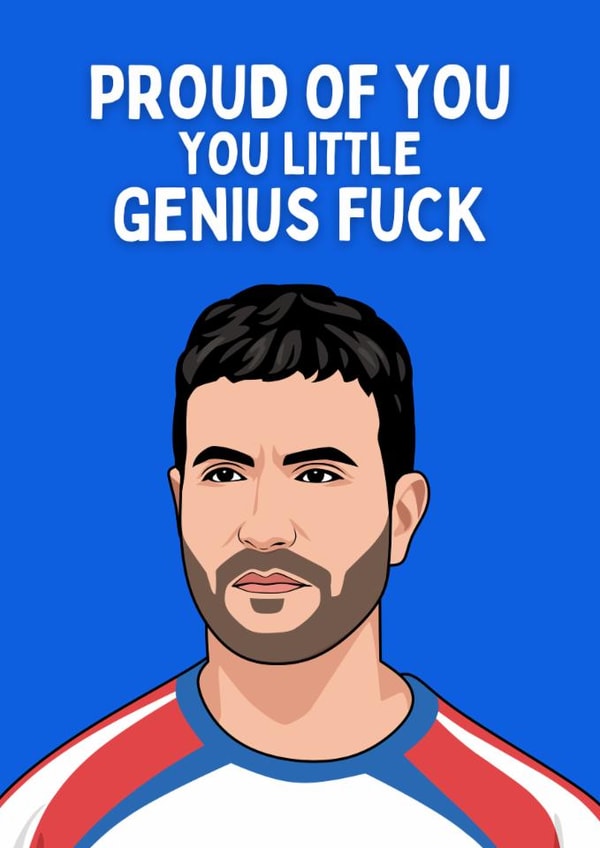 Funny Graduation/Congratulations Card - Roy Kent From Ted Lasso - Little Genius created by Sundiva Designs