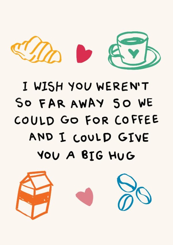 Fun Just Because/Thinking Of You Card - Miss You, Wish You Were Here - Coffee created by Isabelle Stansbury