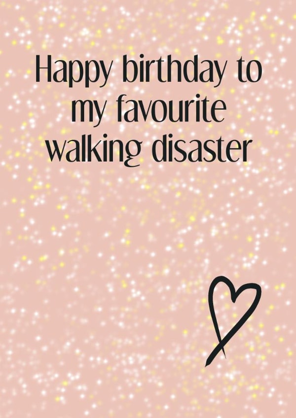 Funny, pretty, sparkly birthday card created by Illustrations by Sammy