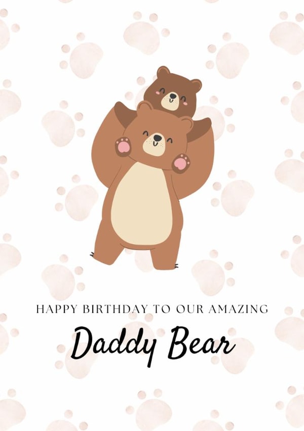Cute happy birthday card for an amazing dad created by Emily James