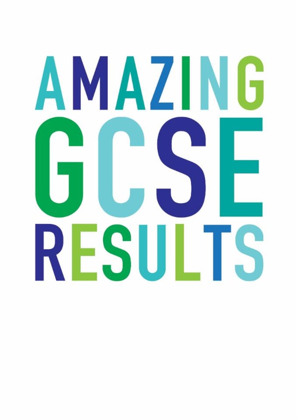 Classic Exams Card - Amazing GCSE Results - Typography created by Studio 9