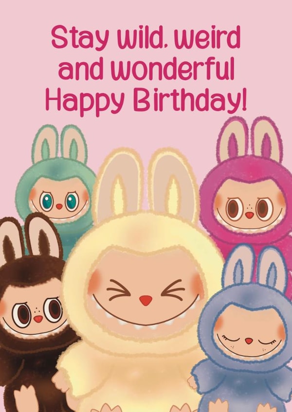 Labubu Birthday Card created by Choo Choo 