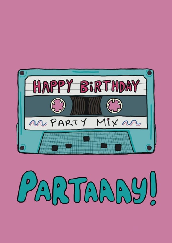 Fun Birthday Card - Cassette Tape created by Chloe Metson
