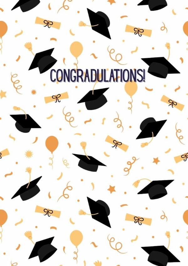 Classic Graduation Card - Caps - Scrolls created by Kailyn Horrocks